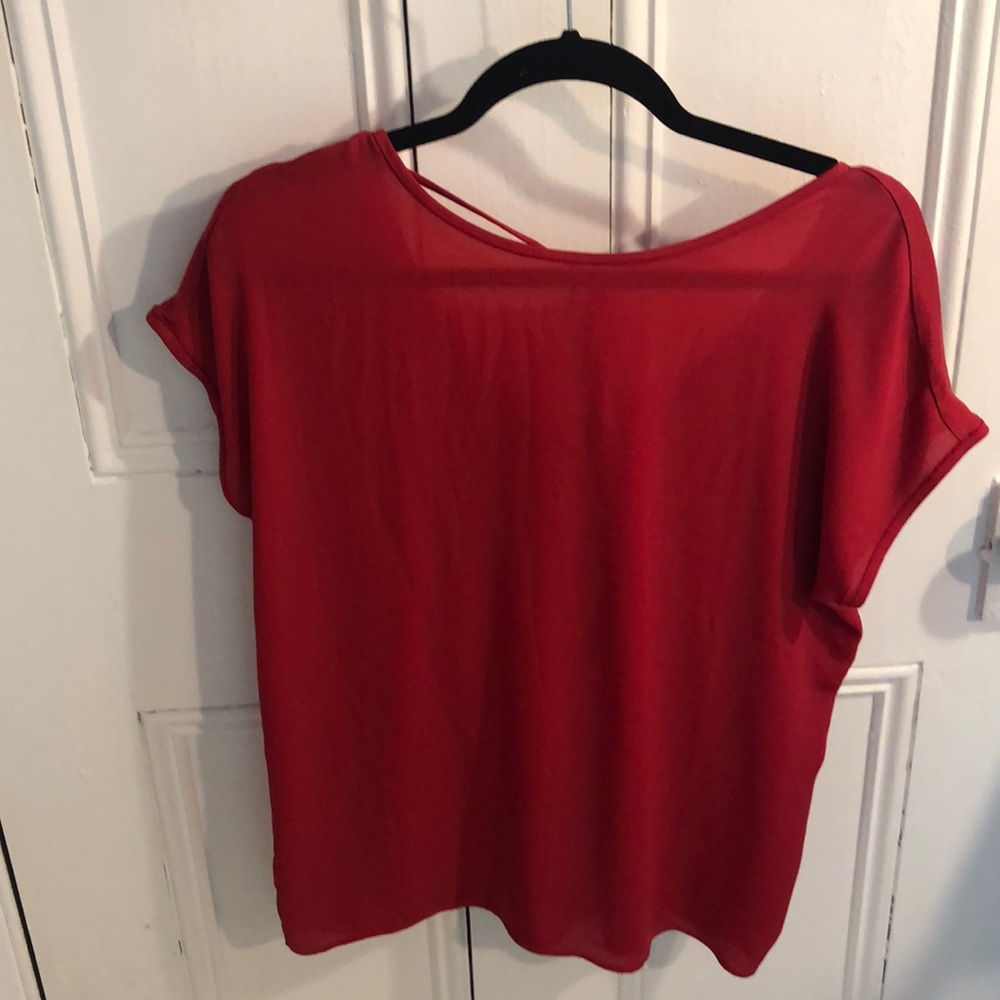 LOFT mixed media shirt.